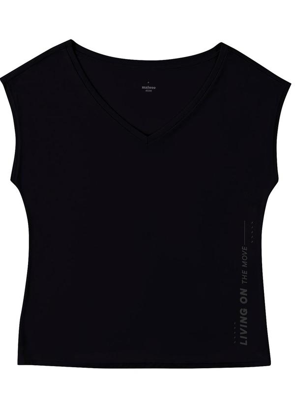 Blusa Ampla em Malha Dry Preto
