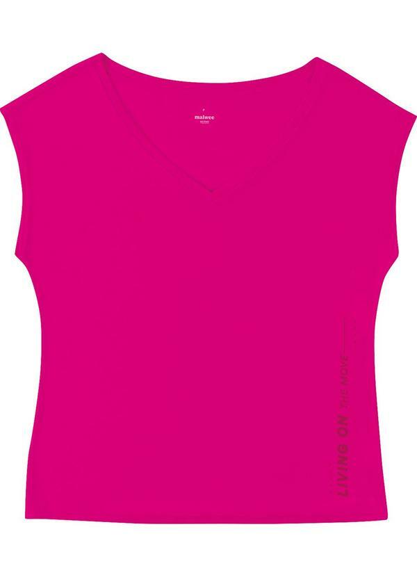 Blusa Ampla em Malha Dry Rosa Escuro
