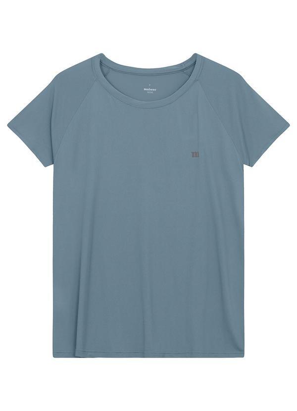 Blusa Básica Malha Dry Active Azul Pastel