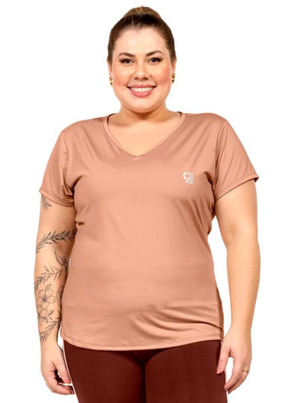 Blusa com Estampa Feminina Marrom