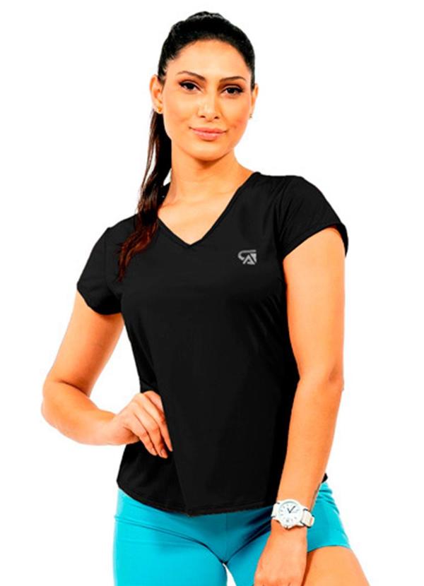 Blusa com Estampa Feminina Preto