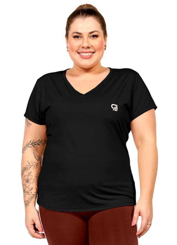 Blusa com Estampa Feminina Preto