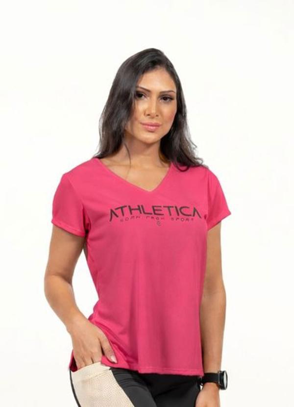 Blusa com Estampa Feminina Rosa