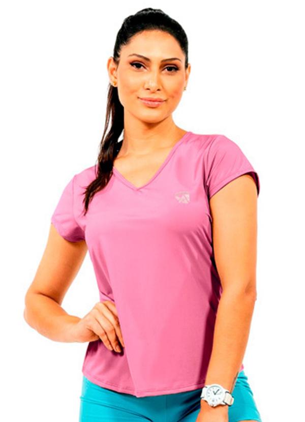 Blusa com Estampa Feminina Rosa