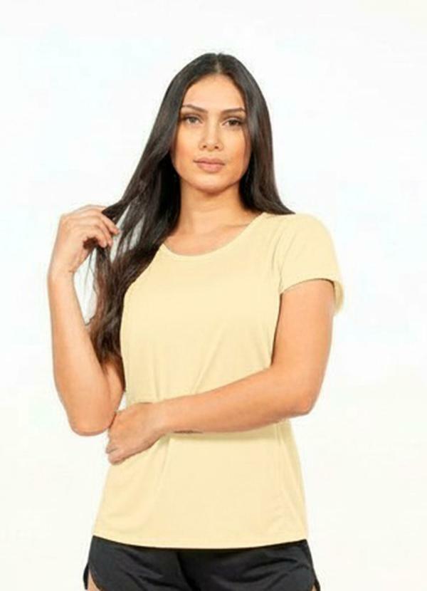Blusa com Recorte Feminina Bege