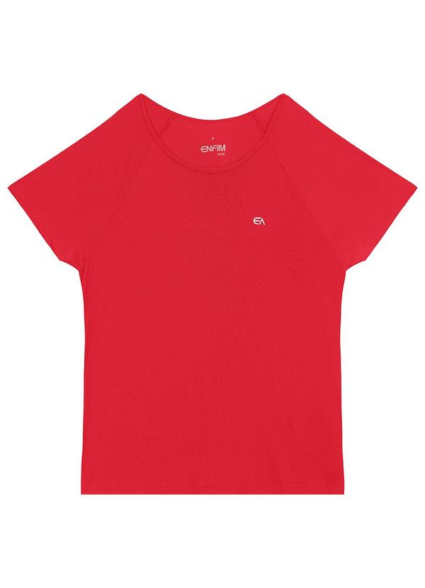 Vista 2 Blusa Creponada com Refletivo Active Vermelho Enfim Enfim