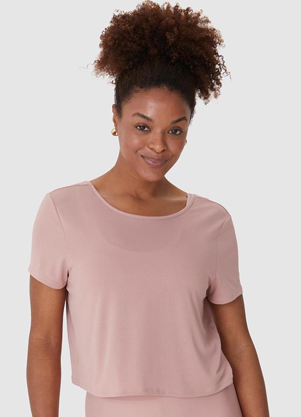 Blusa Cropped Microfuros Dry Rosa Claro