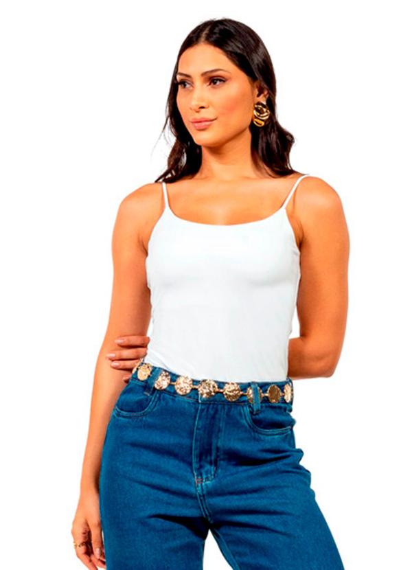 Blusa de Alça Feminina Branco