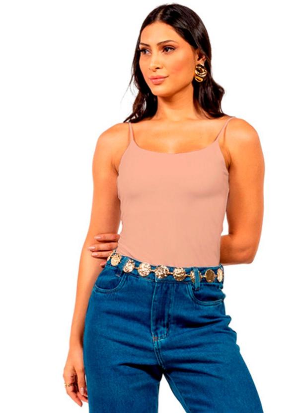 Blusa de Alça Feminina Marrom
