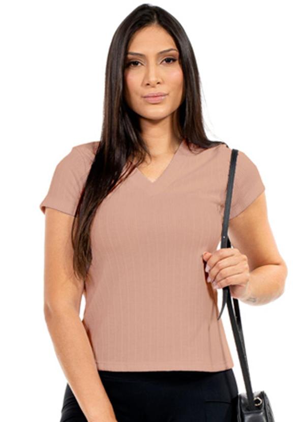 Vista 2 Blusa Feminina Feminina Marrom Cobertura Cobertura
