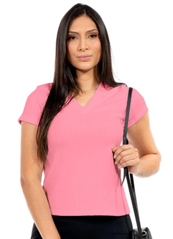 Vista 2 Blusa Feminina Feminina Rosa Cobertura Cobertura