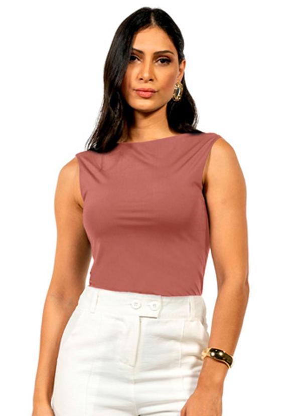 Vista 2 Blusa Feminina Marrom Essendi Essendi