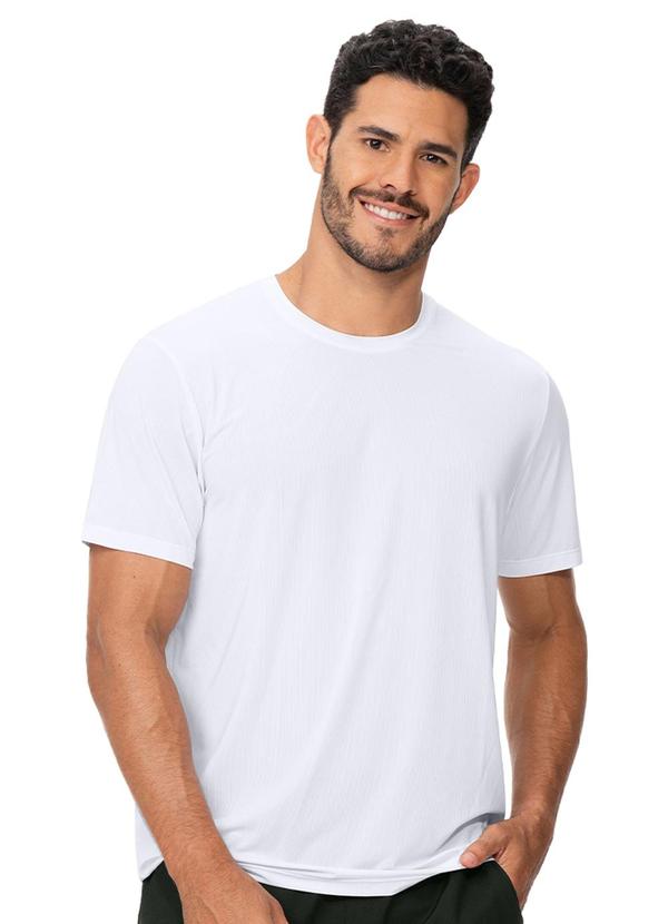 Blusa Manga Curta Proteção Uv Branco
