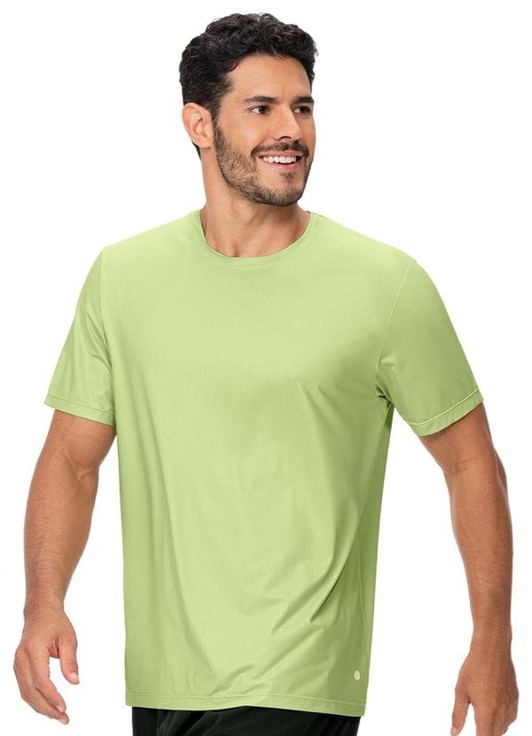 Blusa Manga Curta Proteção Uv Verde Lima