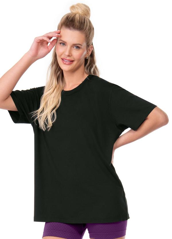 Blusa Meia Manga Genderless Unissex Preto