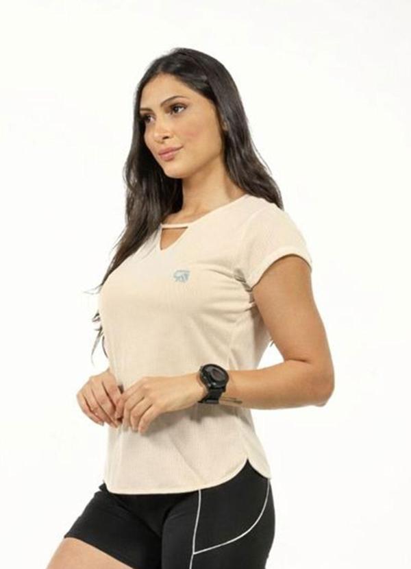 Blusa Pontilhada Feminina Bege