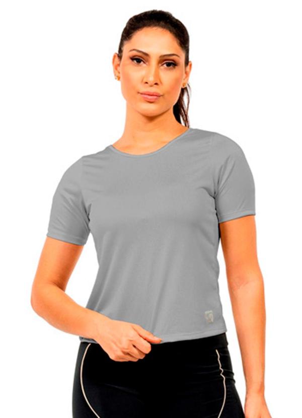 Blusa Pontilhada Feminina Cinza