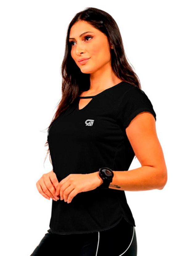 Blusa Pontilhada Feminina Preto