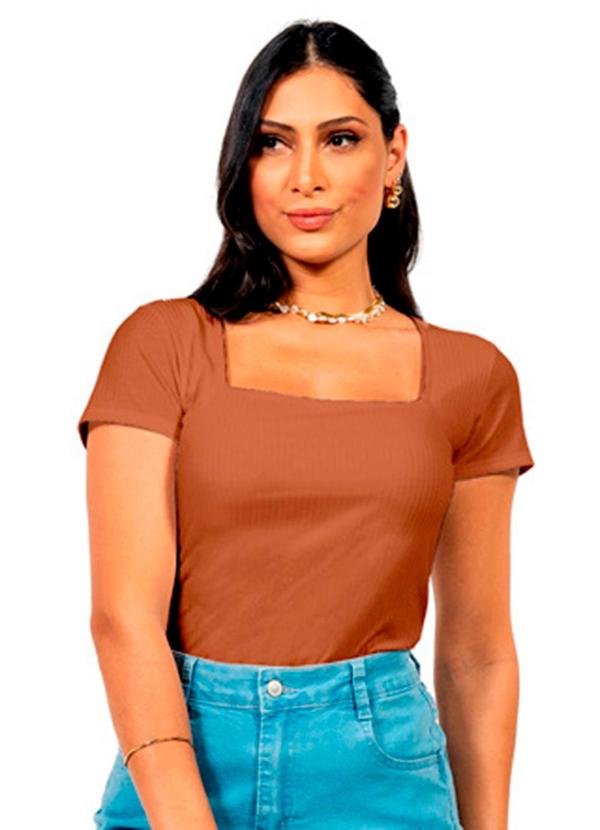 Blusa Ribana Feminina Marrom