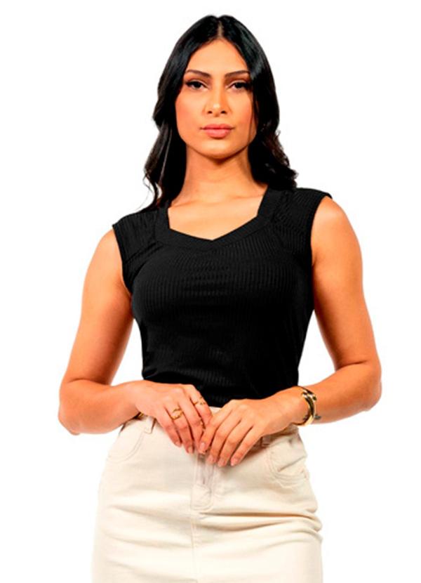 Blusa Ribana Feminina Preto