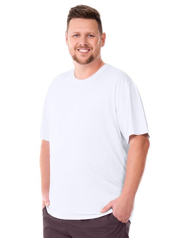 Camiseta Plus Meia Manga Unissex Branco