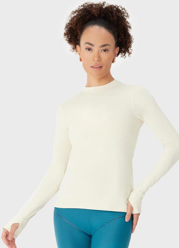 Blusa Justa Malha Dry Uv50+ Off White