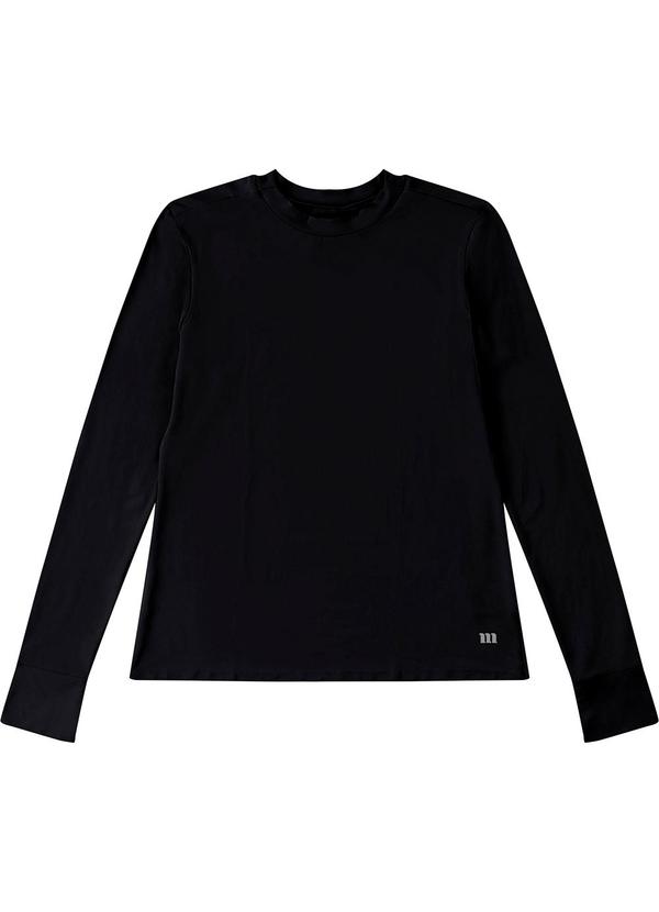 Blusa Justa Malha Dry Uv50+ Preto