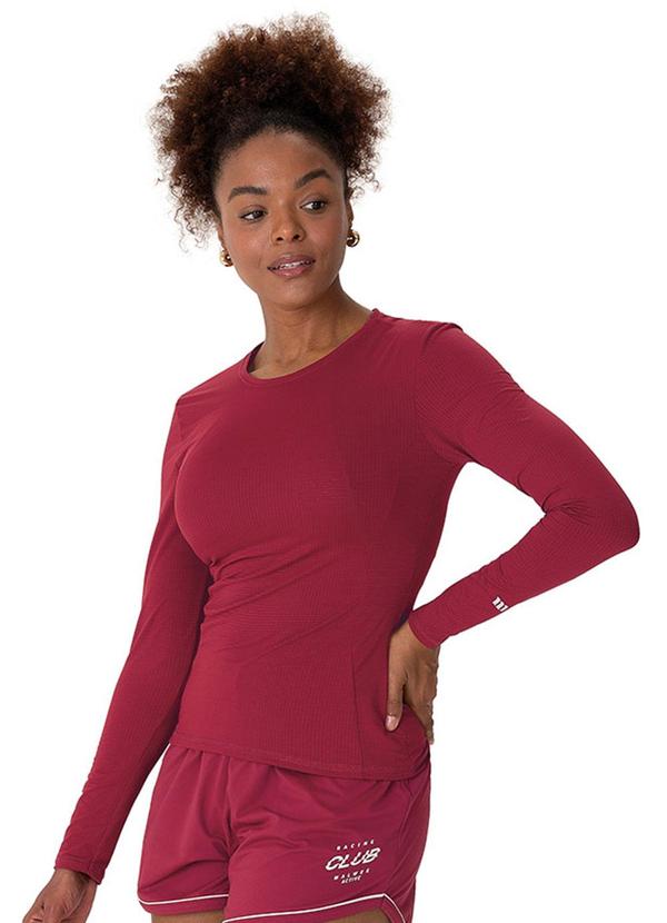 Blusa Slim Malha Uv Active Bordô