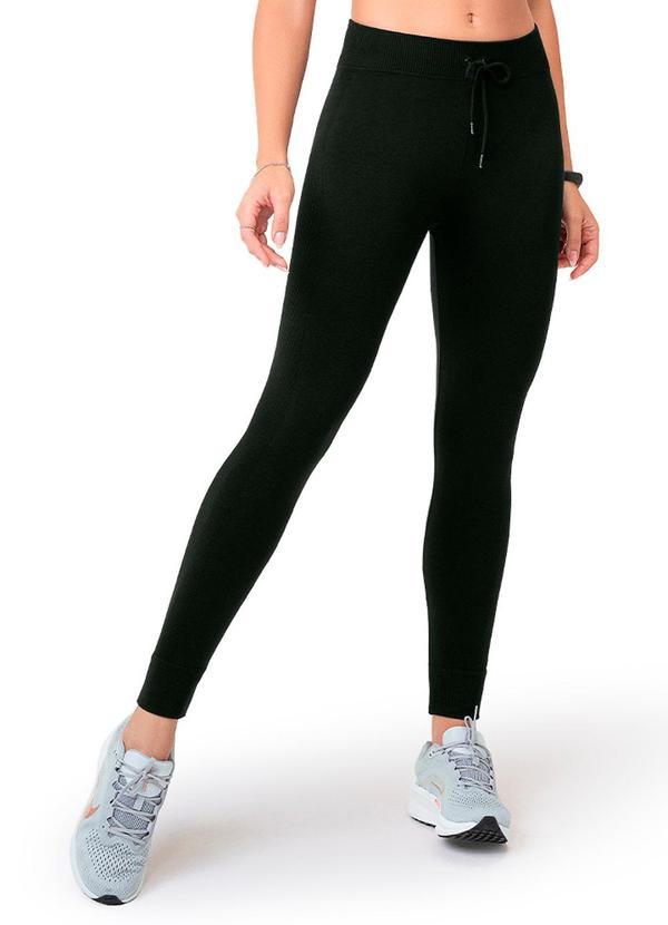 Calça Legging Fitness sem Costura Preto