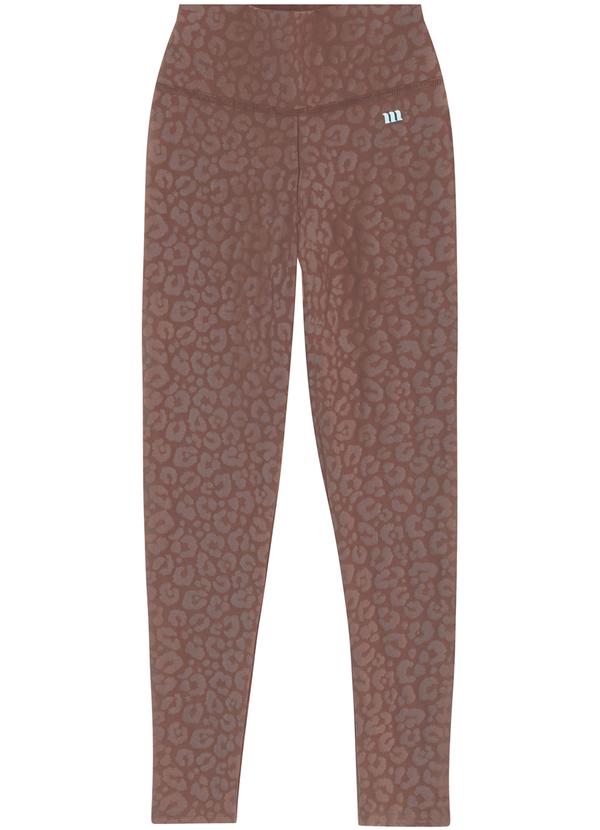 Calça Legging Bolso Malha Uv Marrom