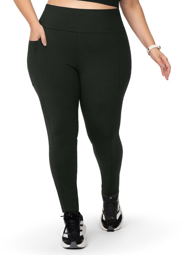 Calça Legging Compressão com Bolso Preto