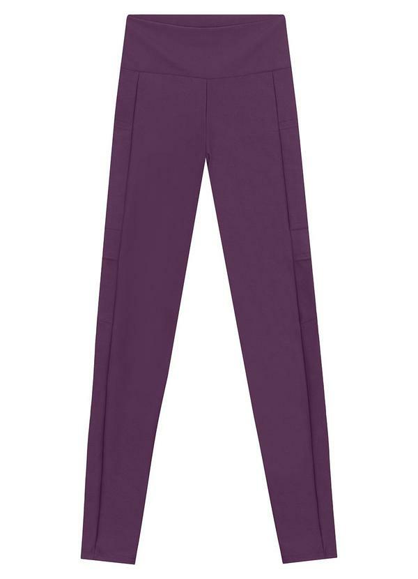 Calça Legging Dry com Bolso Active Roxo