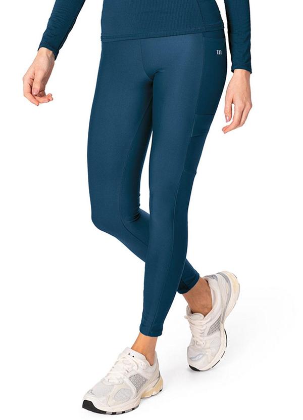 Calça Legging Dry Uv Active Azul Petróleo