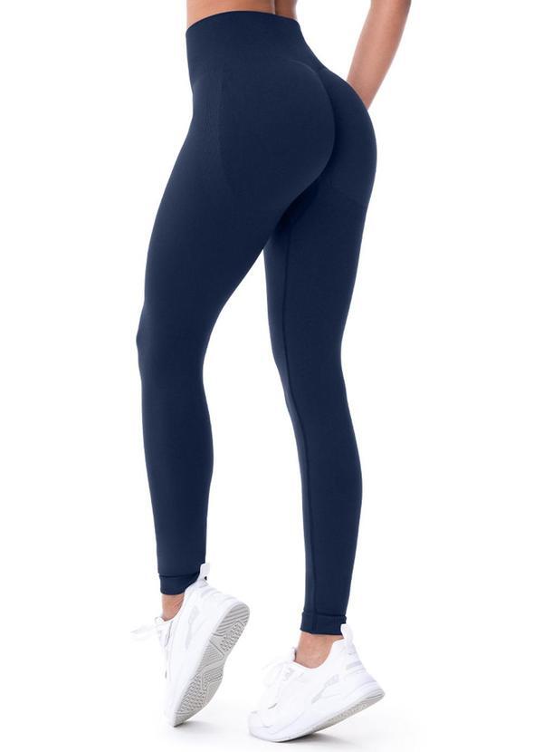 Calça Legging Empina Bumbum sem Costura Azul