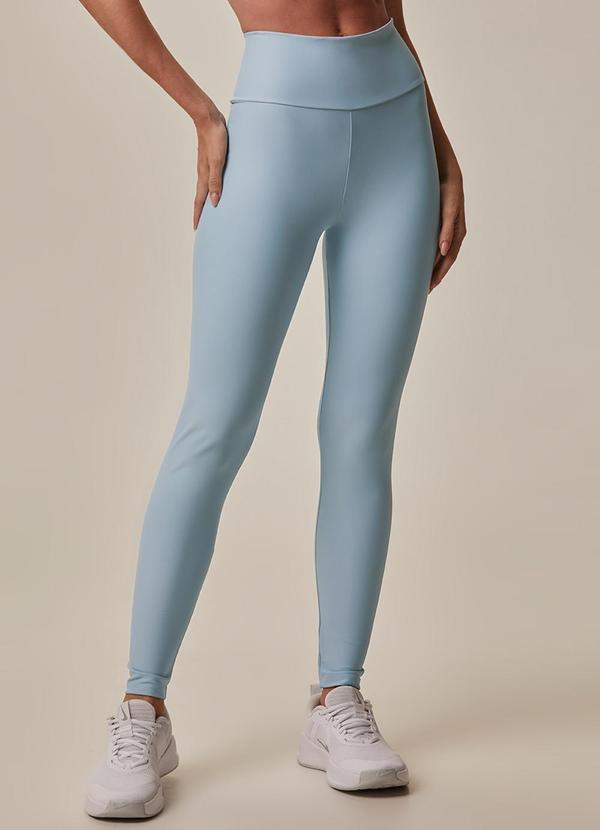 Calça Legging Malha Uv com Bolso Active Azul