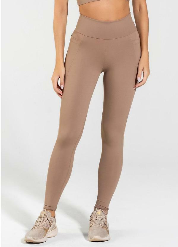 Calça Legging Run com Bolso Funcional Amêndoa