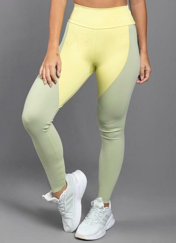 Legging Bromelia Recortes Lateral Verde