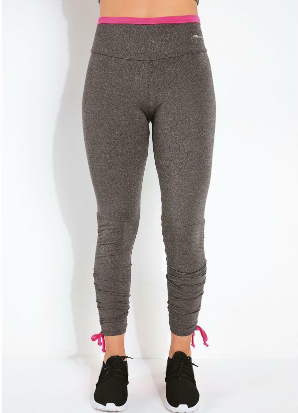 Vista 2 Legging Cinza com Franzidos Sawary Fitness Sawary Fitness