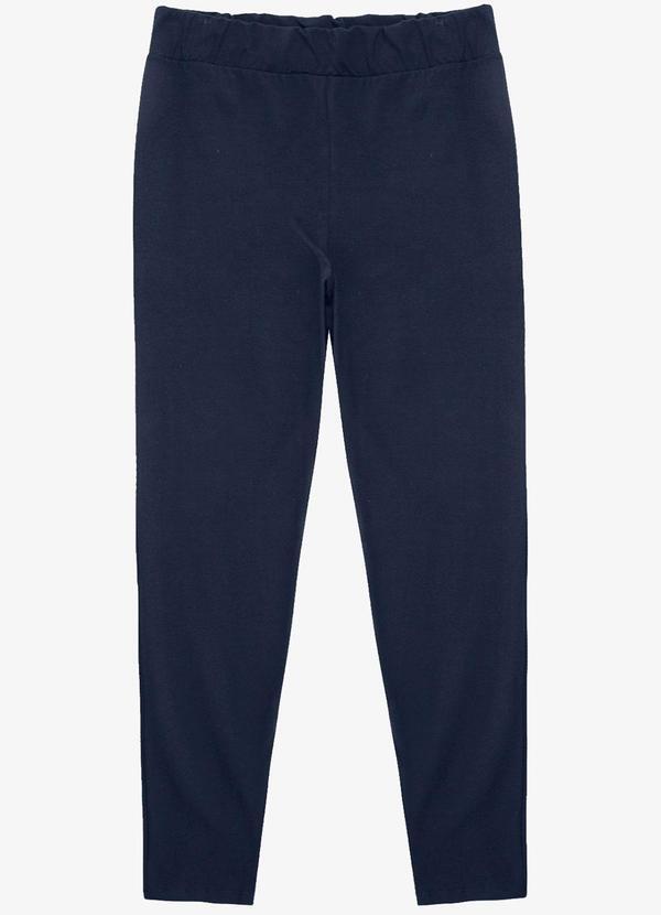 Vista 2 Legging Feminina em Cotton Pesado Azul Select Select