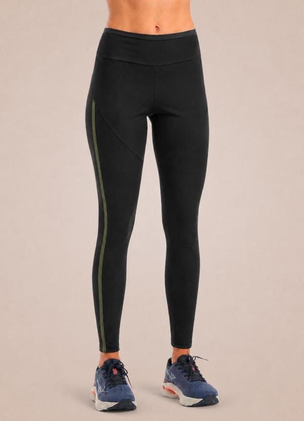 Legging Feminina Poliamida Rib Tech Preto