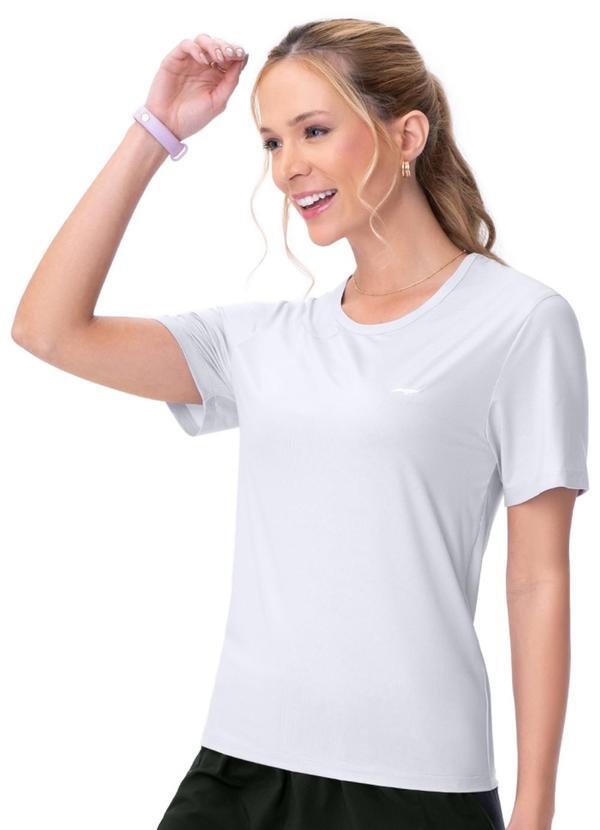 Camiseta Fitness Feminina Secagem Rápida Branco