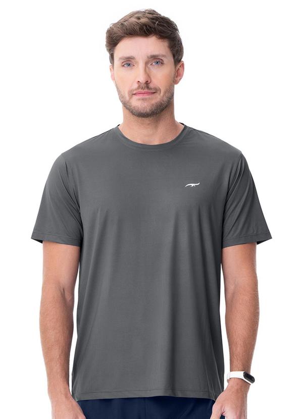 Camiseta Fitness Masculina Alta Absorção Cinza