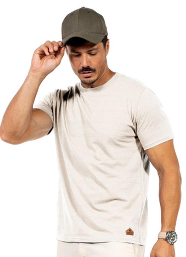 Camiseta Fitness Masculina Bege