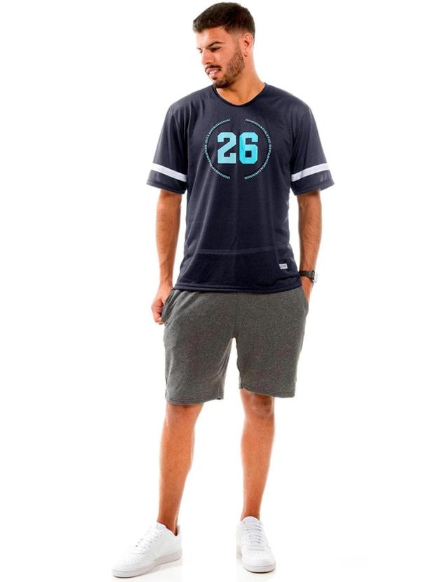 Camiseta Fitness Masculina Cinza