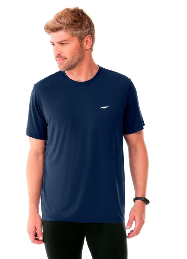 Camiseta Fitness Masculina Lisa Azul