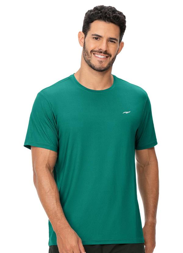 Camiseta Fitness Masculina Lisa Verde