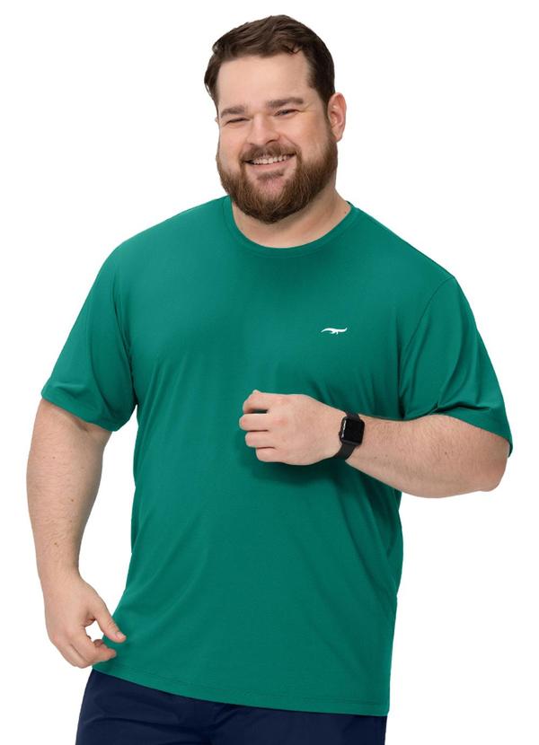 Camiseta Fitness Masculina Plus Lisa Verde