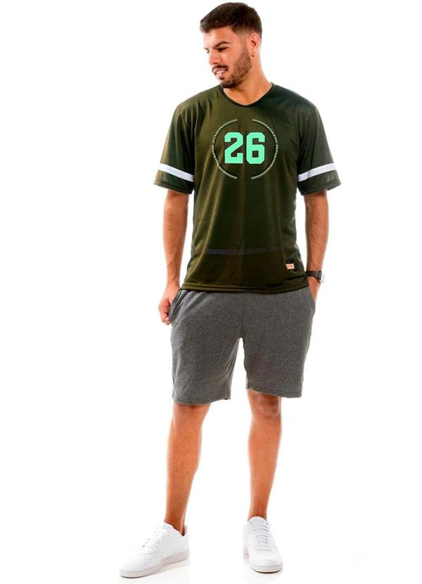 Camiseta Fitness Masculina Verde