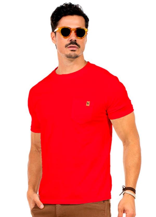 Vista 2 Camiseta Fitness Masculina Vermelha Decoy Decoy