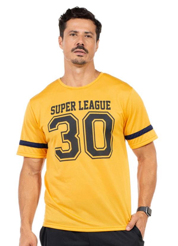 Camiseta Masculina Fitness Amarelo